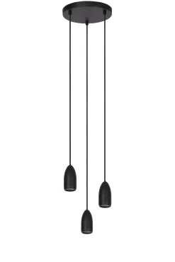EVORA - Hanglamp - Ø 25 cm - 3xGU10 - Zwart*Lucide Best