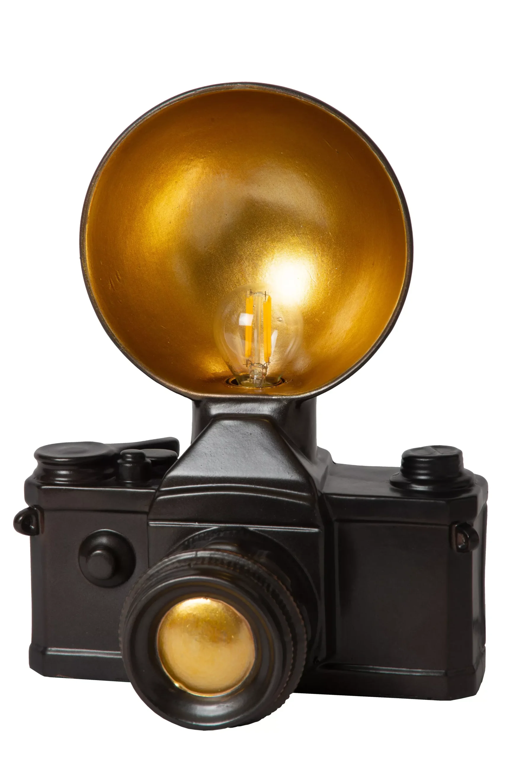EXTRAVAGANZA CAMERA - Tafellamp - 1xE14 - Zwart*Lucide Cheap