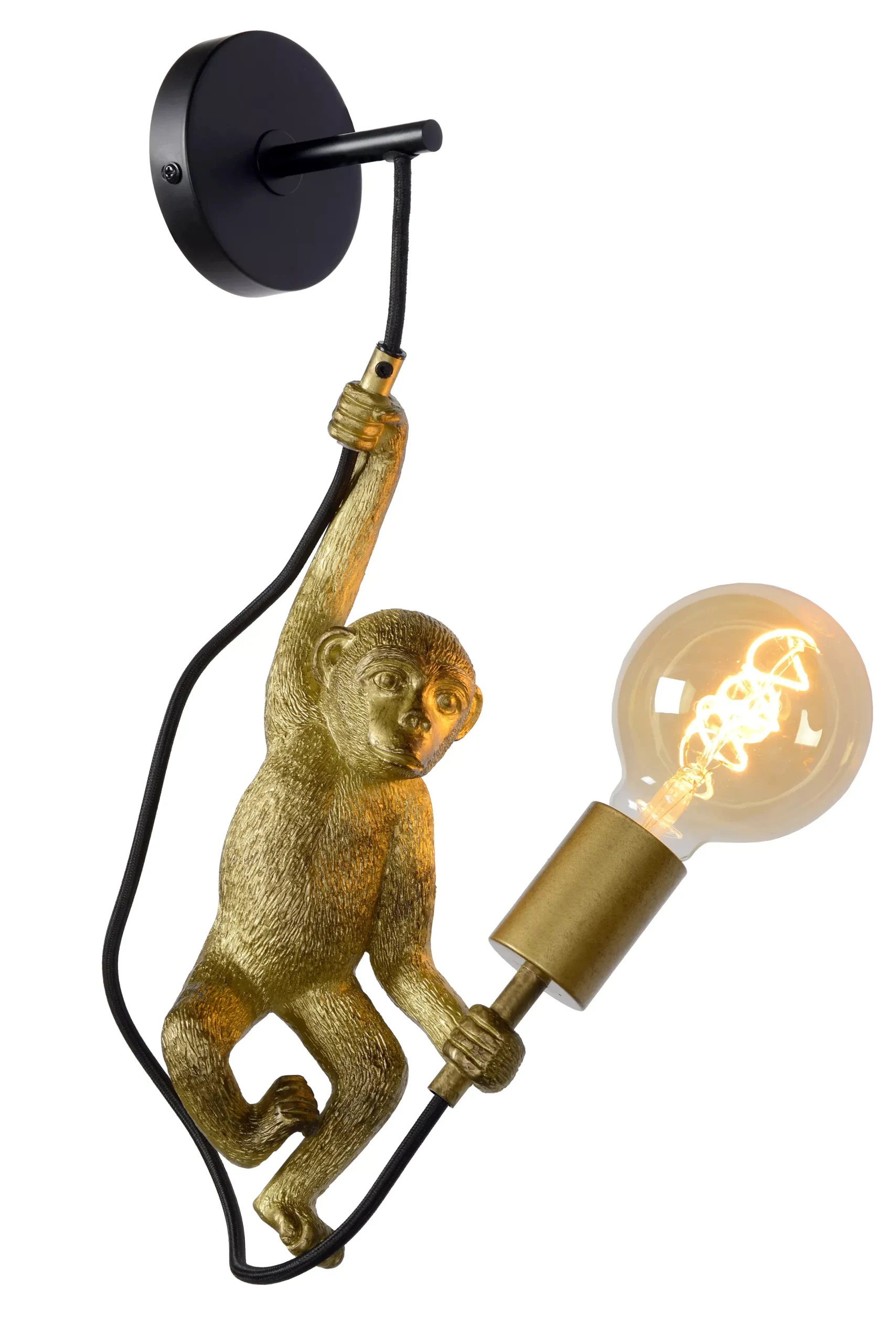EXTRAVAGANZA CHIMP - Wandlamp - 1xE27 - Zwart*Lucide Fashion