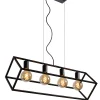 FABIAN - Hanglamp - 4xE27 - Zwart*Lucide Fashion