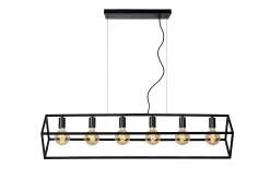 FABIAN - Hanglamp - 6xE27 - Zwart*Lucide Fashion