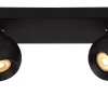 FAVORI - Plafondspot - 2xGU10 - Zwart*Lucide Cheap
