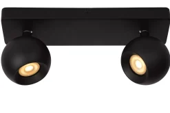 FAVORI - Plafondspot - 2xGU10 - Zwart*Lucide Cheap