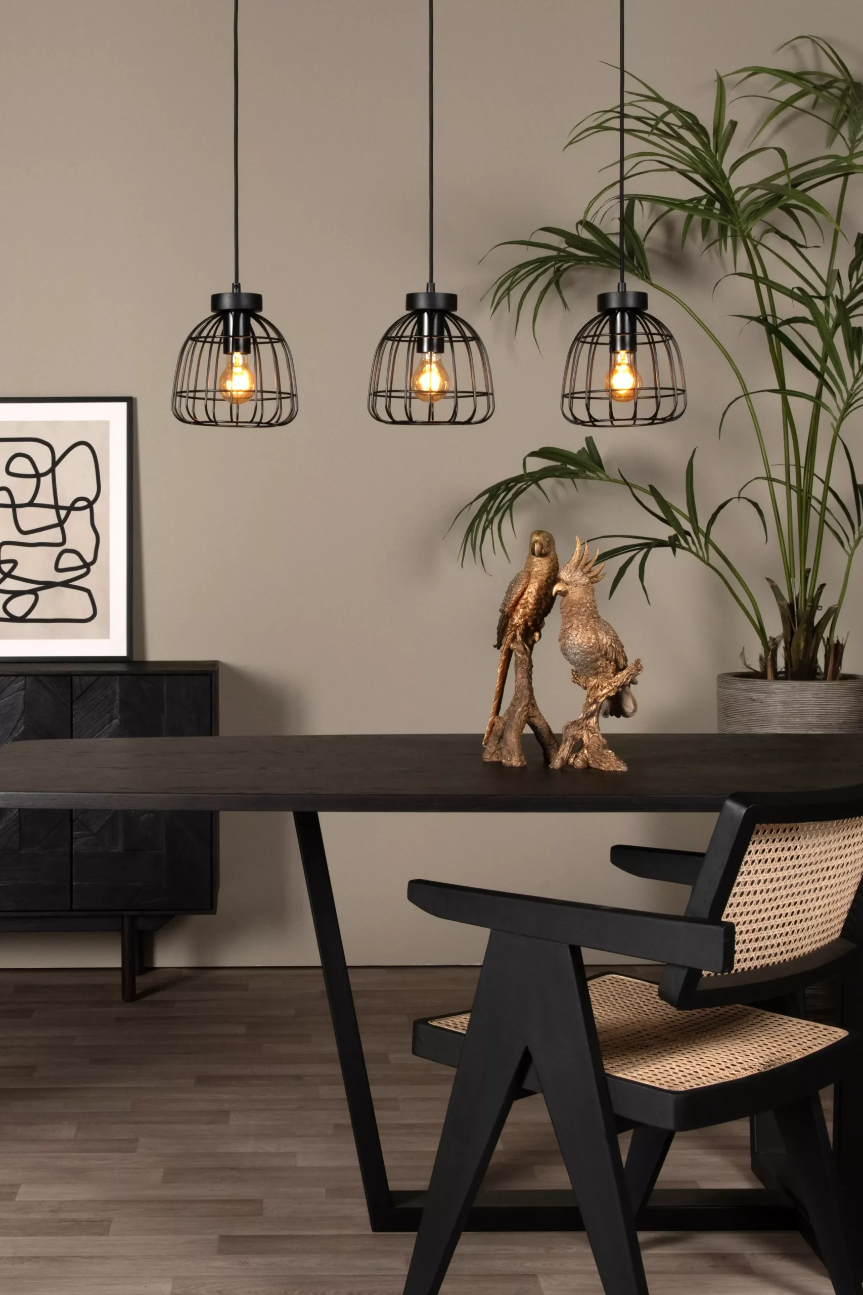 FILOX - Hanglamp - 3xE27 - Zwart*Lucide New