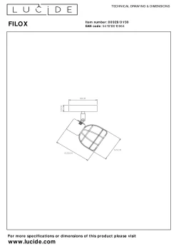 FILOX - Plafondspot - Ø 10 cm - 1xE14 - Zwart*Lucide Sale