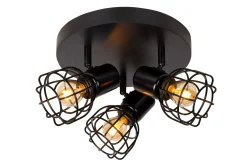 FILOX - Plafondspot - Ø 25 cm - 3xE14 - Zwart*Lucide Best