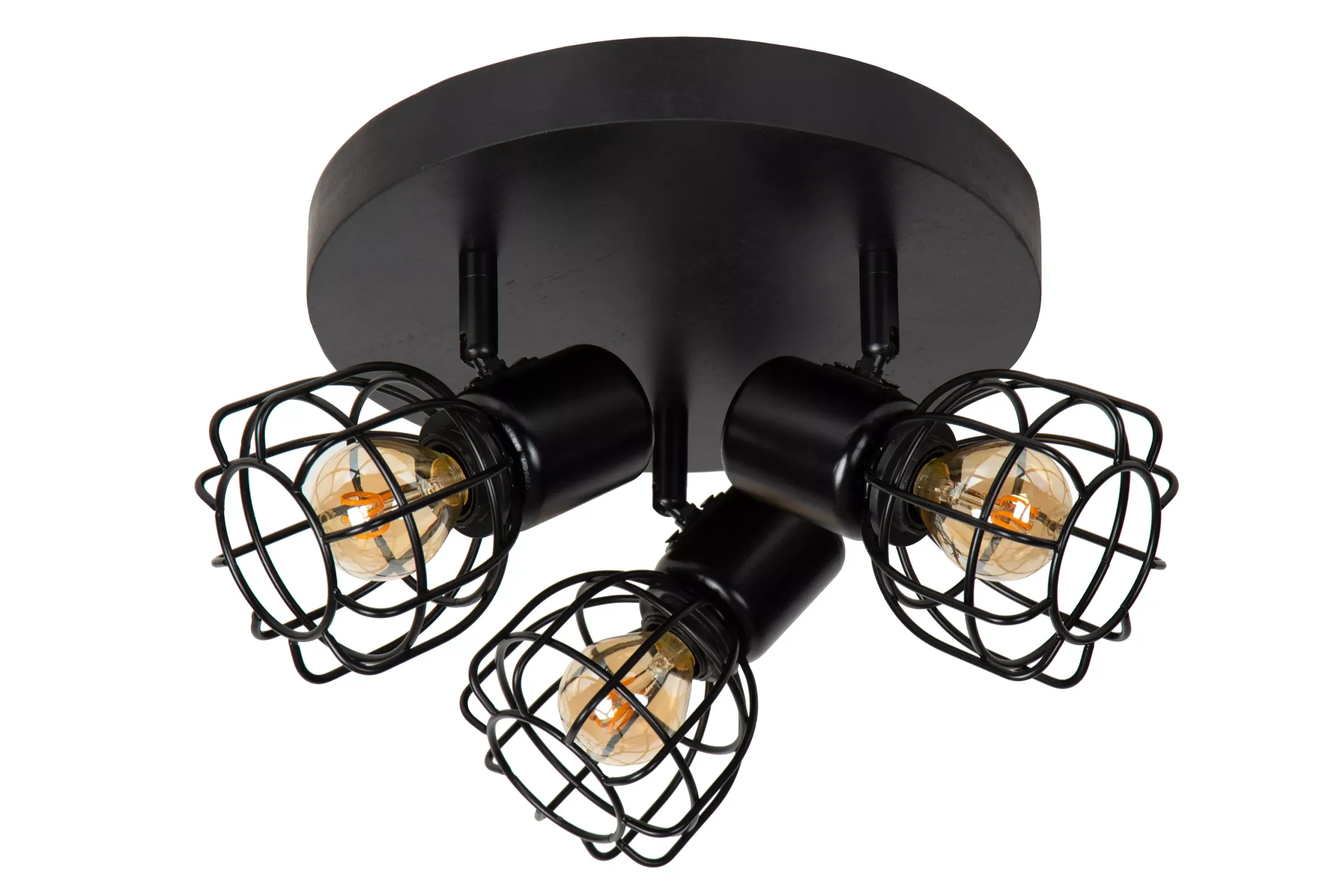 FILOX - Plafondspot - Ø 25 cm - 3xE14 - Zwart*Lucide Best