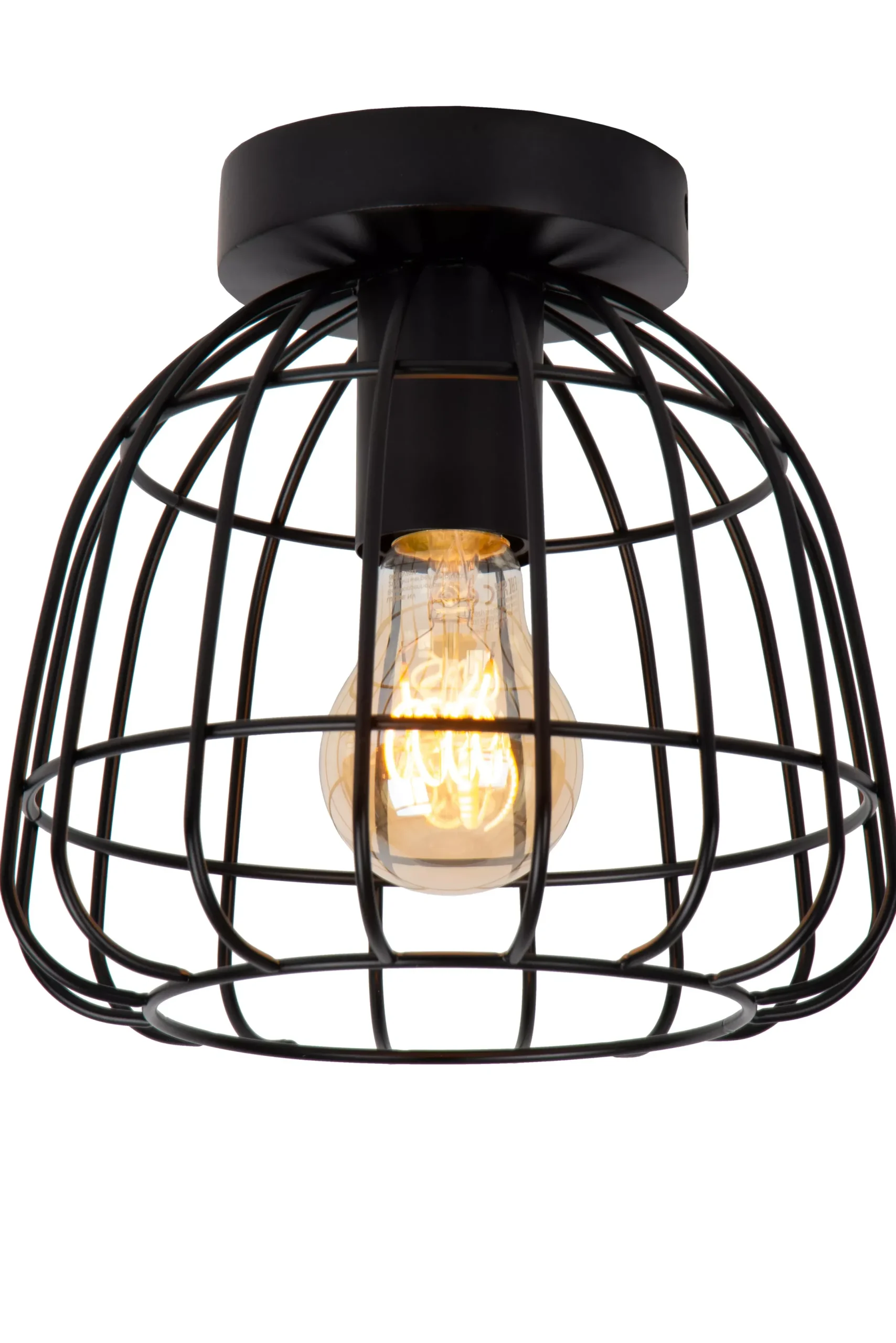 FILOX - Plafonnière - Ø 20 cm - 1xE27 - Zwart*Lucide New