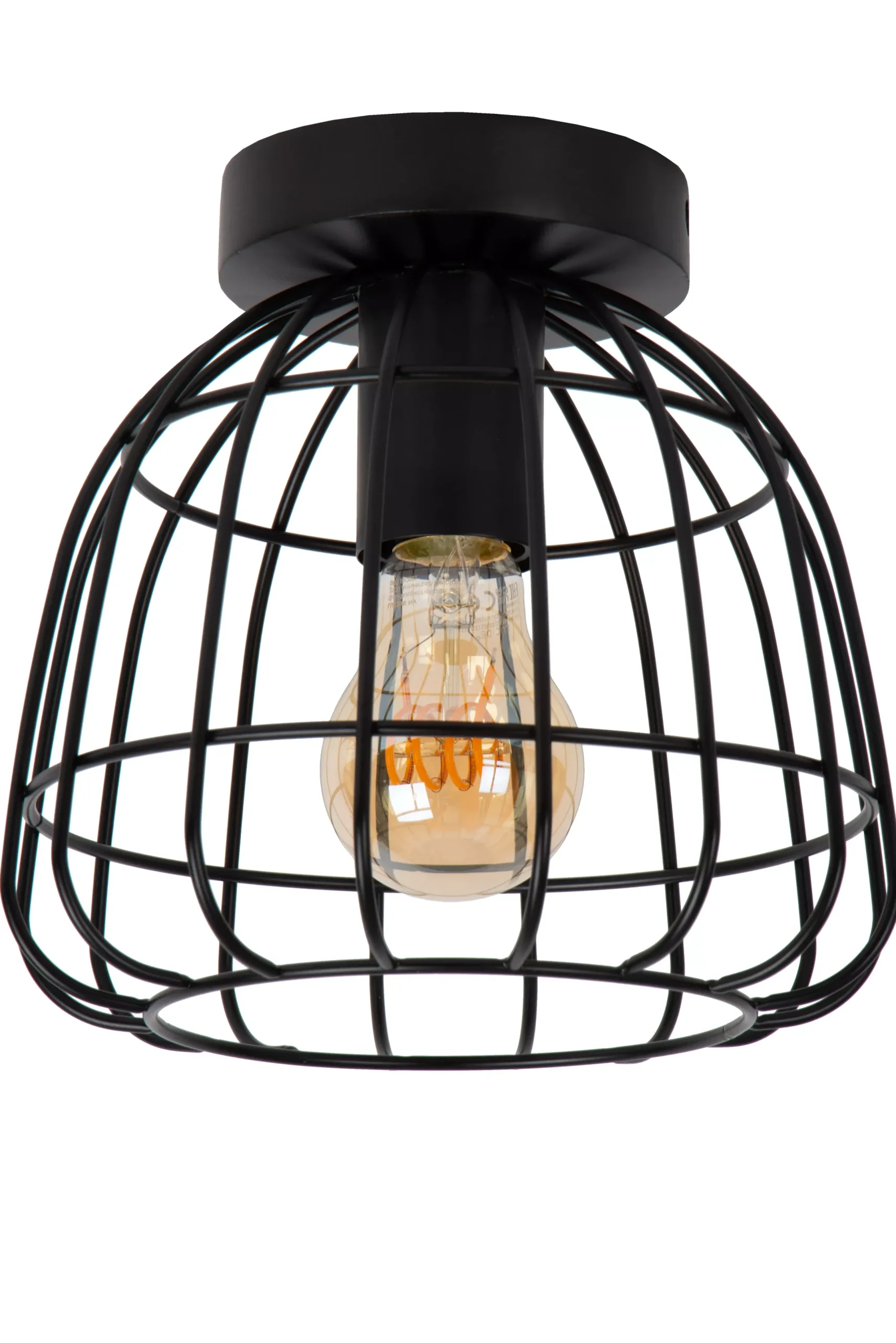 FILOX - Plafonnière - Ø 20 cm - 1xE27 - Zwart*Lucide New