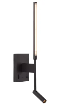 FINAN - Wandlamp - LED - 2700K - Met USB oplaadpunt - Zwart*Lucide Cheap