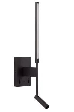 FINAN - Wandlamp - LED - 2700K - Met USB oplaadpunt - Zwart*Lucide Cheap