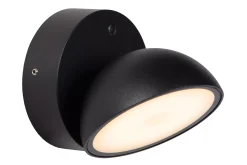 FINN - Wandlamp Binnen/Buiten - LED - 1x12W 3000K - IP54 - Dag/nacht sensor - Zwart*Lucide Cheap