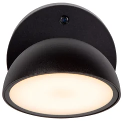FINN - Wandlamp Binnen/Buiten - LED - 1x12W 3000K - IP54 - Dag/nacht sensor - Zwart*Lucide Cheap