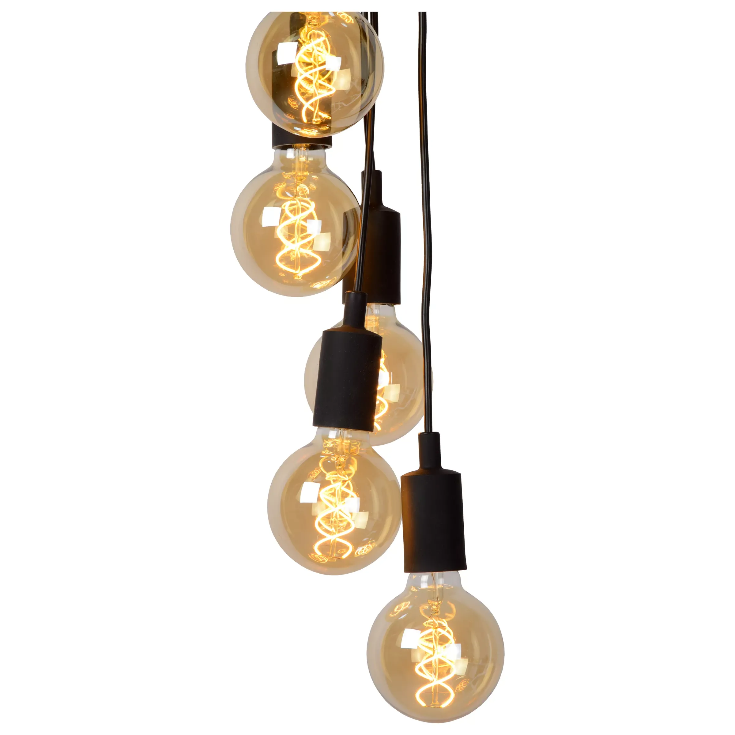 FIX - Hanglamp - 7xE27 - Zwart*Lucide Cheap