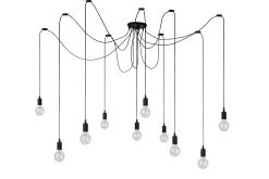 FIX - Hanglamp - 10xE27 - Zwart*Lucide Sale