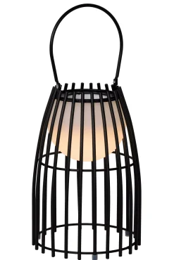 FJARA - Oplaadbare Tafellamp Binnen/Buiten - Accu/Batterij - Ø 17,5 cm - LED Dim to warm - 1x0,3W 2800K/3200K - IP44 - Zwart*Lucide Best