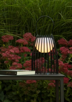FJARA - Oplaadbare Tafellamp Binnen/Buiten - Accu/Batterij - Ø 17,5 cm - LED Dim to warm - 1x0,3W 2800K/3200K - IP44 - Zwart*Lucide Best