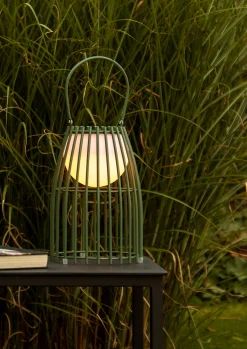 FJARA - Oplaadbare Tafellamp Binnen/Buiten - Accu/Batterij - Ø 17,5 cm - LED Dim to warm - 1x0,3W 2800K/3200K - IP44 - Groen*Lucide Best