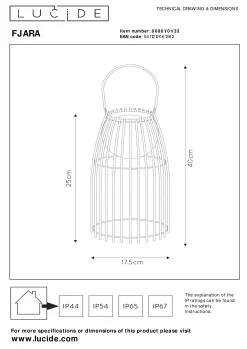 FJARA - Oplaadbare Tafellamp Binnen/Buiten - Accu/Batterij - Ø 17,5 cm - LED Dim to warm - 1x0,3W 2800K/3200K - IP44 - Groen*Lucide Best