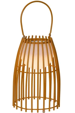 FJARA - Oplaadbare Tafellamp Binnen/Buiten - Accu/Batterij - Ø 17,5 cm - LED Dim to warm - 1x0,3W 2800K/3200K - IP44 - Bruin*Lucide Cheap