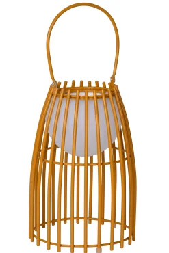 FJARA - Oplaadbare Tafellamp Binnen/Buiten - Accu/Batterij - Ø 17,5 cm - LED Dim to warm - 1x0,3W 2800K/3200K - IP44 - Bruin*Lucide Cheap