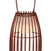 FJARA - Oplaadbare Tafellamp Binnen/Buiten - Accu/Batterij - Ø 17,5 cm - LED Dim to warm - 1x0,3W 2800K/3200K - IP44 - Roest bruin*Lucide New