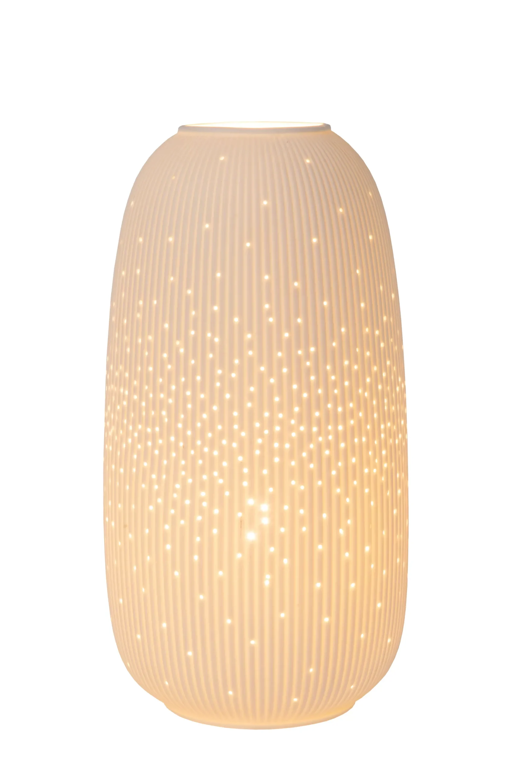 FLORES - Tafellamp - Ø 17,5 cm - 1xE14 - Wit*Lucide Hot