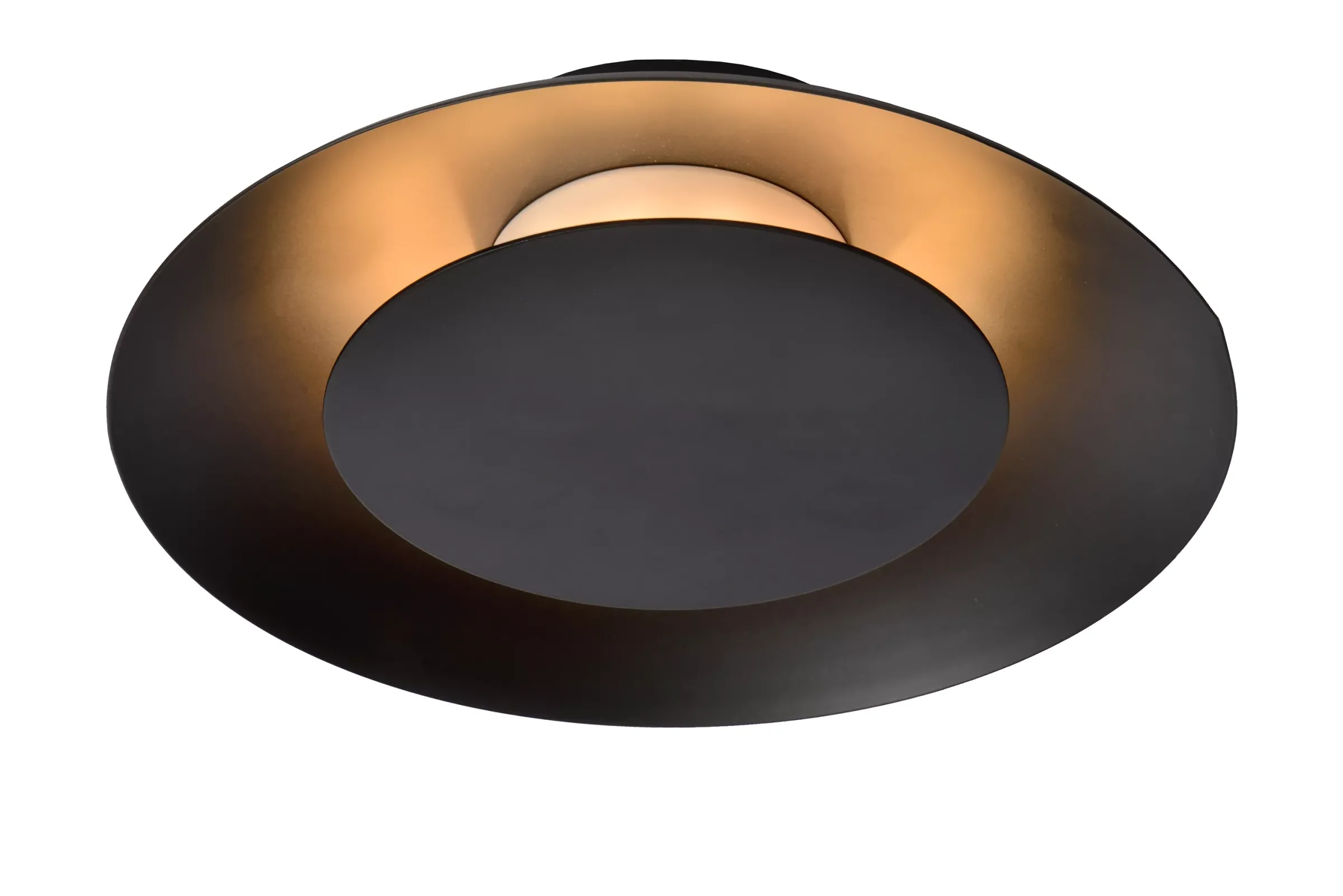 FOSKAL - Plafonnière - Ø 21,5 cm - LED - 1x6W 2700K - Zwart*Lucide Shop