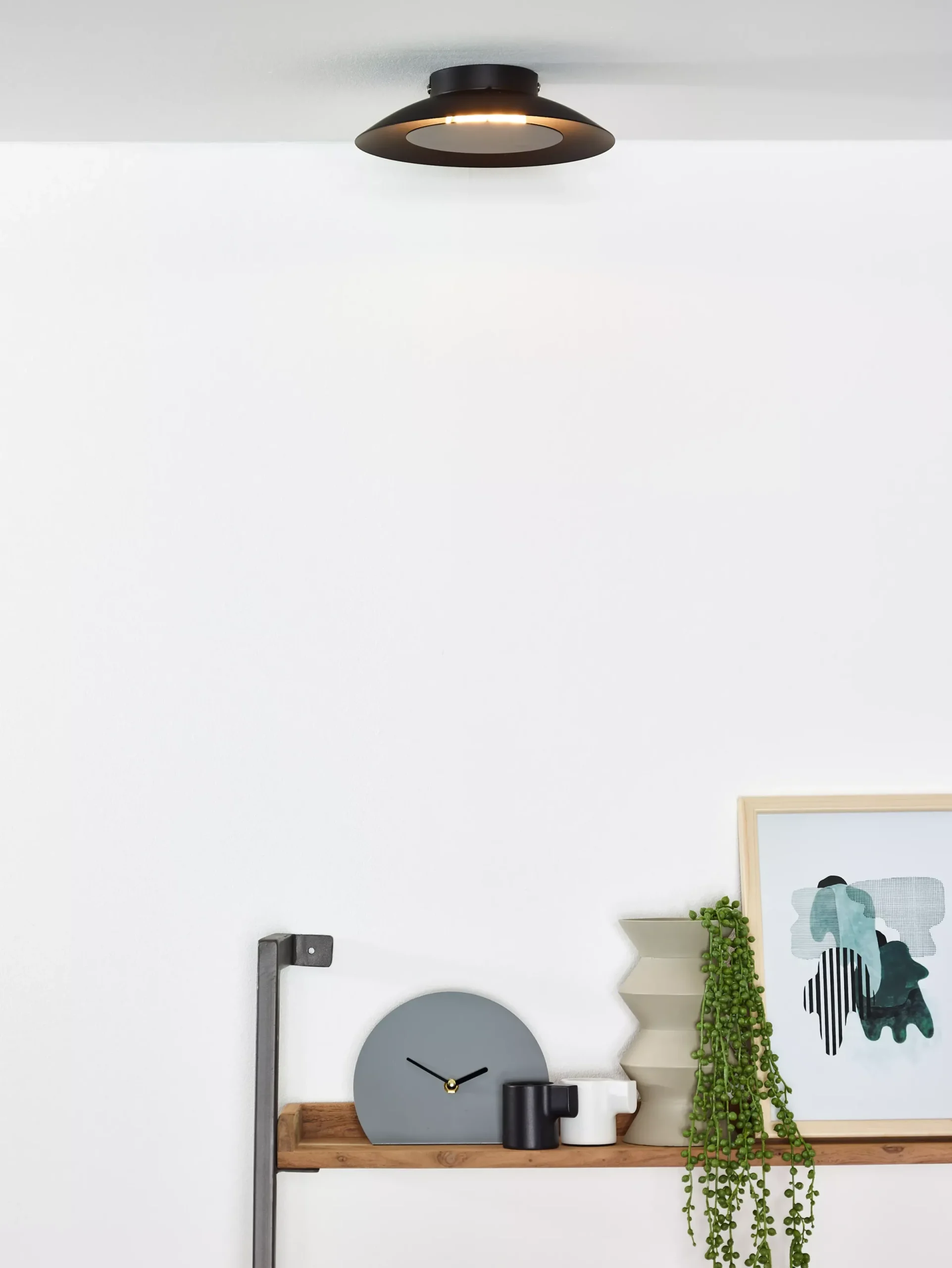 FOSKAL - Plafonnière - Ø 21,5 cm - LED - 1x6W 2700K - Zwart*Lucide Shop