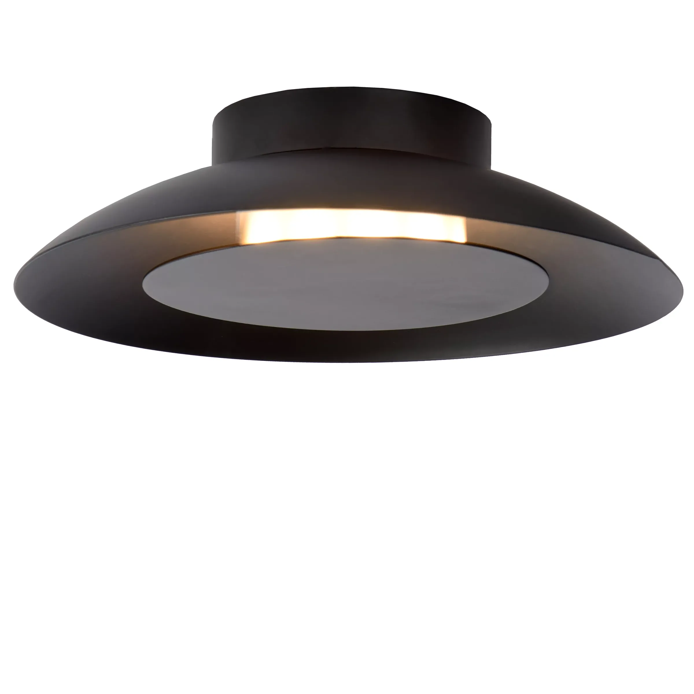 FOSKAL - Plafonnière - Ø 21,5 cm - LED - 1x6W 2700K - Zwart*Lucide Shop