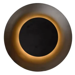 FOSKAL - Plafonnière - Ø 34,5 cm - LED - 1x12W 2700K - Zwart*Lucide Outlet