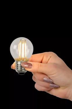 G45 - Filament lamp - Ø 4,5 cm - LED Dimb. - E27 - 1x4W 2700K - Transparant*Lucide Best Sale
