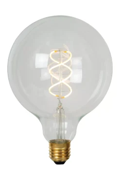 G125 - Filament lamp - Ø 12,5 cm - LED Dimb. - E27 - 1x4,9W 2700K - Transparant*Lucide Cheap