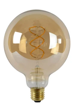 G125 - Filament lamp - Ø 12,5 cm - LED Dimb. - E27 - 1x4,9W 2200K - Amber*Lucide Clearance