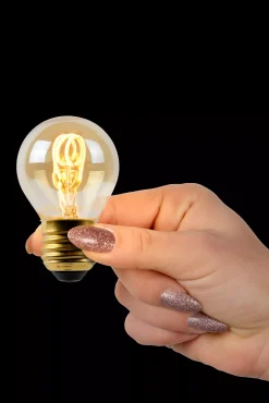 G45 - Filament lamp - Ø 4,5 cm - LED Dimb. - E27 - 1x3W 2200K - Amber*Lucide Best