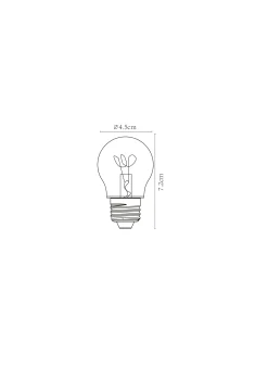 G45 - Filament lamp - Ø 4,5 cm - LED Dimb. - E27 - 1x3W 2200K - Amber*Lucide Best
