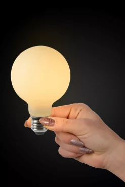 G80 - Filament lamp - Ø 8 cm - LED Dimb. - E27 - 1x4,9W 2700K - Opaal*Lucide Flash Sale