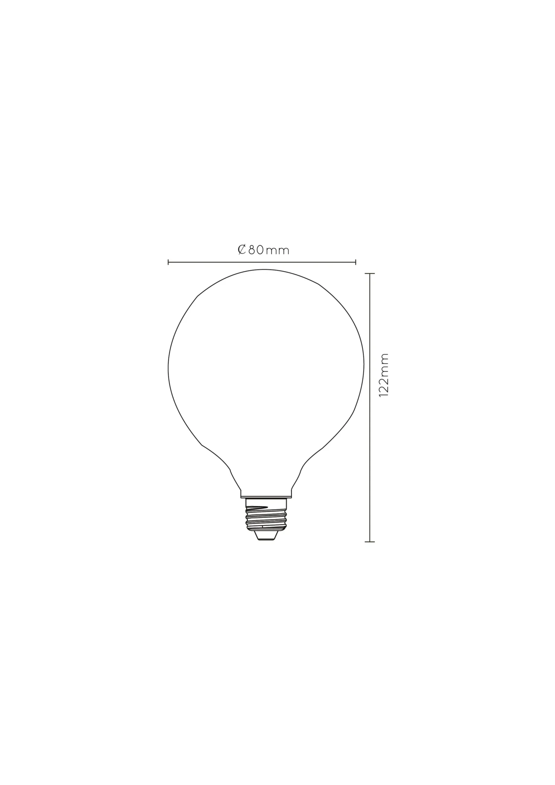 G80 - Filament lamp - Ø 8 cm - LED 3 StepDim - E27 - 1x8W 2700K - Opaal*Lucide Flash Sale