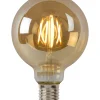 G95 - Filament lamp - Ø 9,5 cm - LED Dimb. - E27 - 1x5W 2700K - Amber*Lucide Best