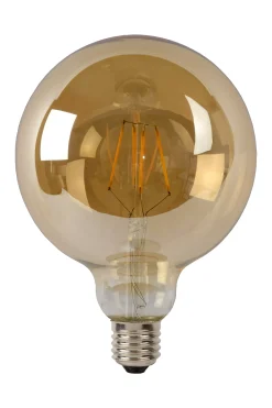 G125 - Filament lamp - Ø 12,5 cm - LED Dimb. - E27 - 1x8W 2700K - Amber*Lucide Store