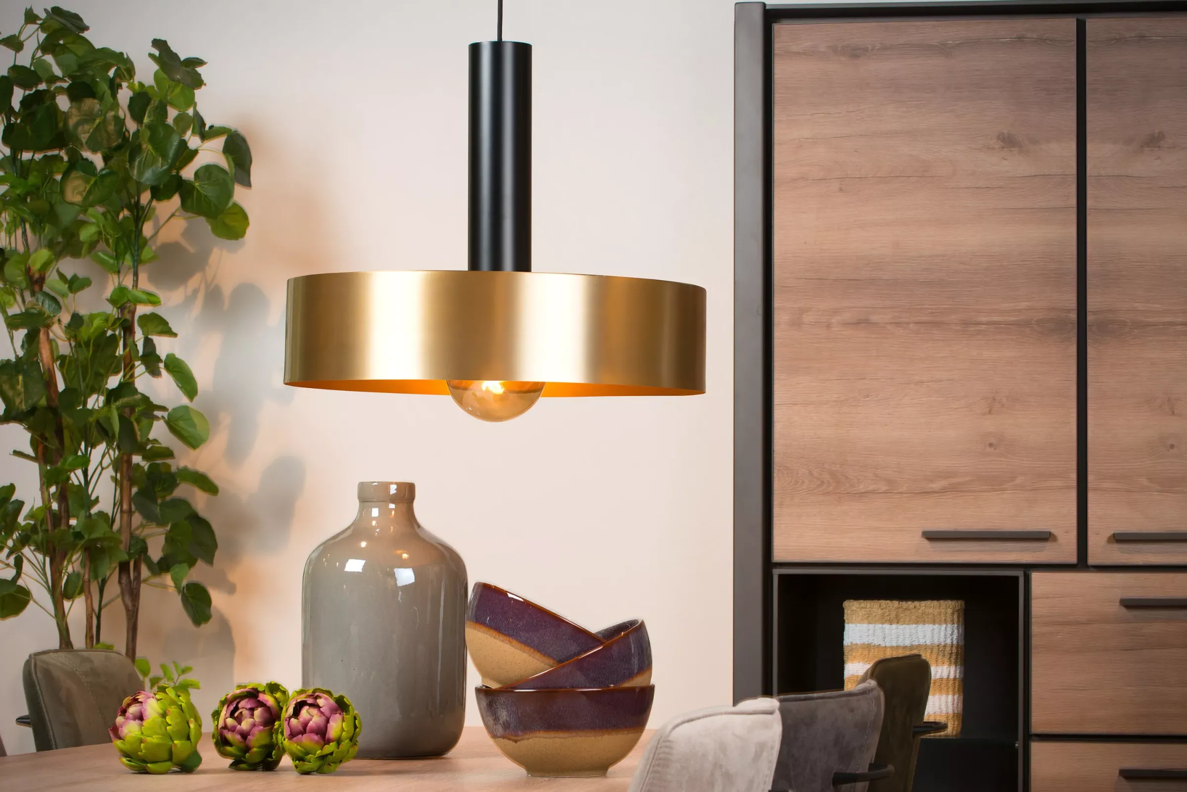 GIADA - Hanglamp - Ø 50 cm - 1xE27 - Mat Goud / Messing*Lucide Best