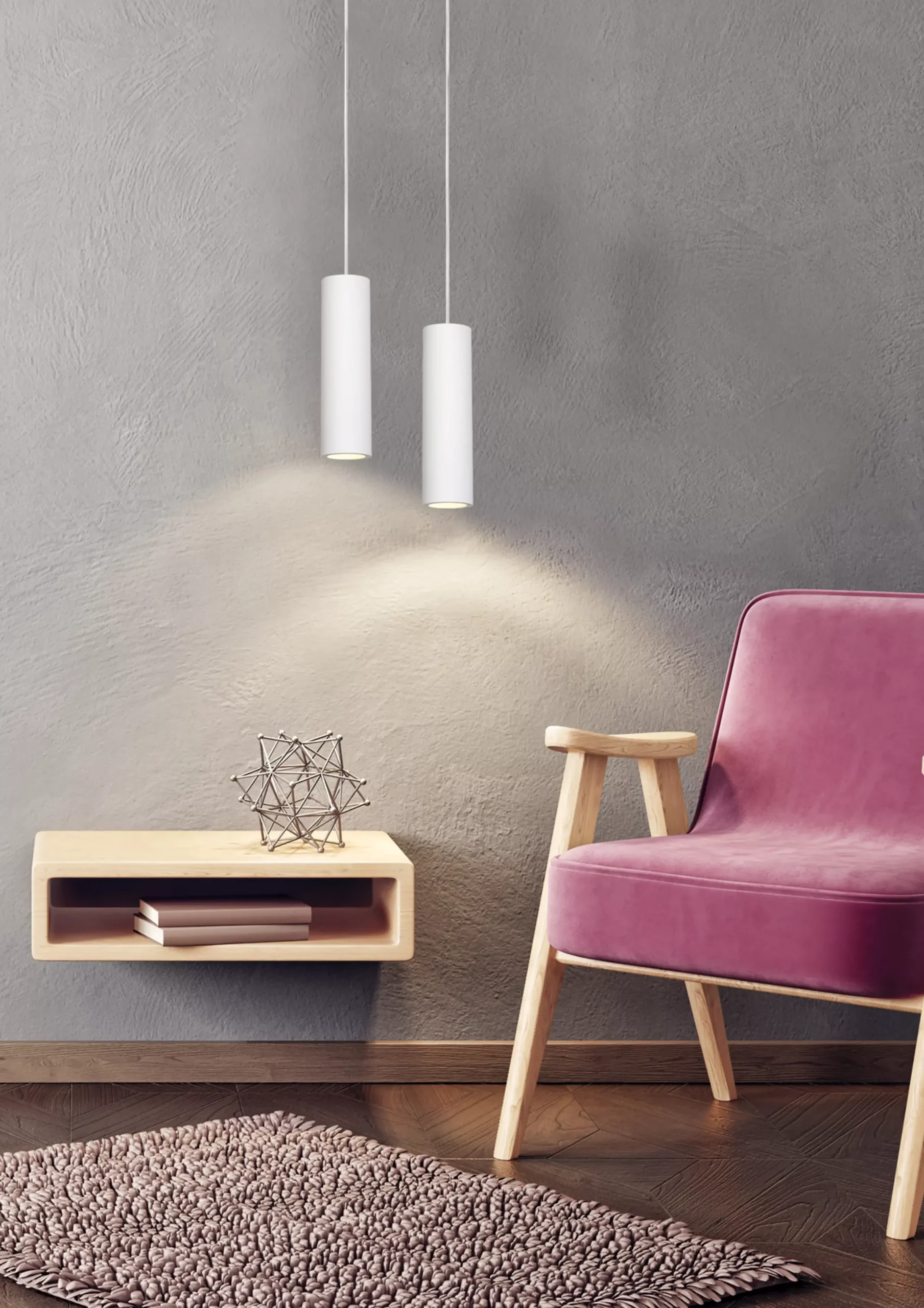 GIPSY - Hanglamp - Ø 7 cm - 1xGU10 - Wit*Lucide Discount