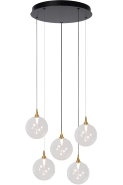 GISELA - Hanglamp - Ø 48 cm - LED Dimb. - 5x3,8W 2700K - Transparant*Lucide Fashion