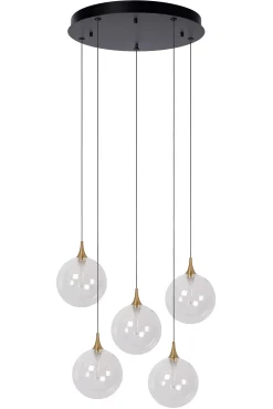 GISELA - Hanglamp - Ø 48 cm - LED Dimb. - 5x3,8W 2700K - Transparant*Lucide Fashion