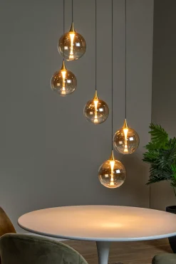 GISELA - Hanglamp - Ø 48 cm - LED Dimb. - 5x3,8W 2700K - Amber*Lucide Shop