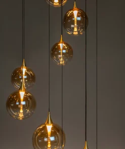 GISELA - Hanglamp - Ø 61 cm - LED Dimb. - 12x3,5W 2700K - Amber*Lucide Hot