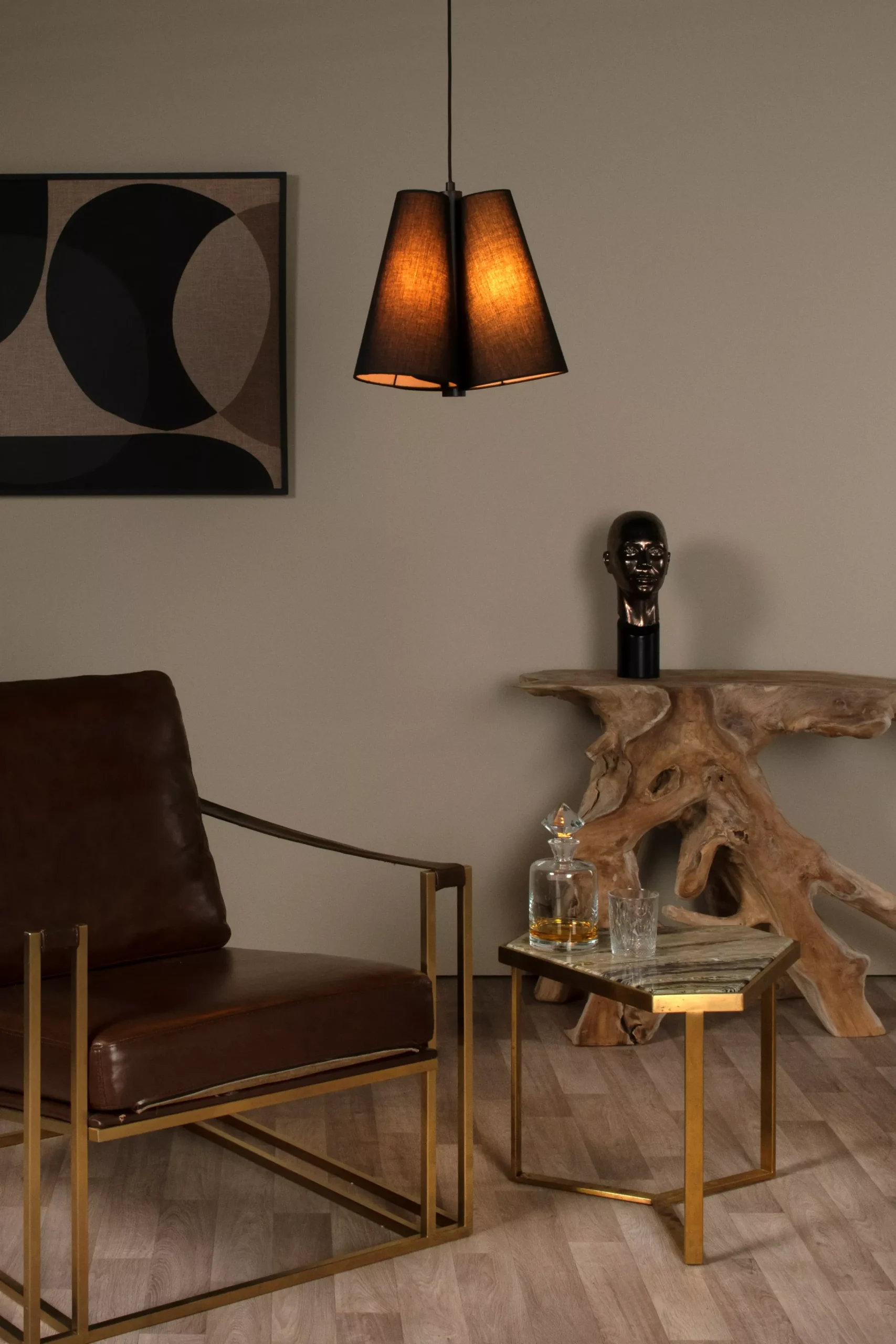 GREGORY - Hanglamp - Ø 34,3 cm - 3xE27 - Zwart*Lucide Discount