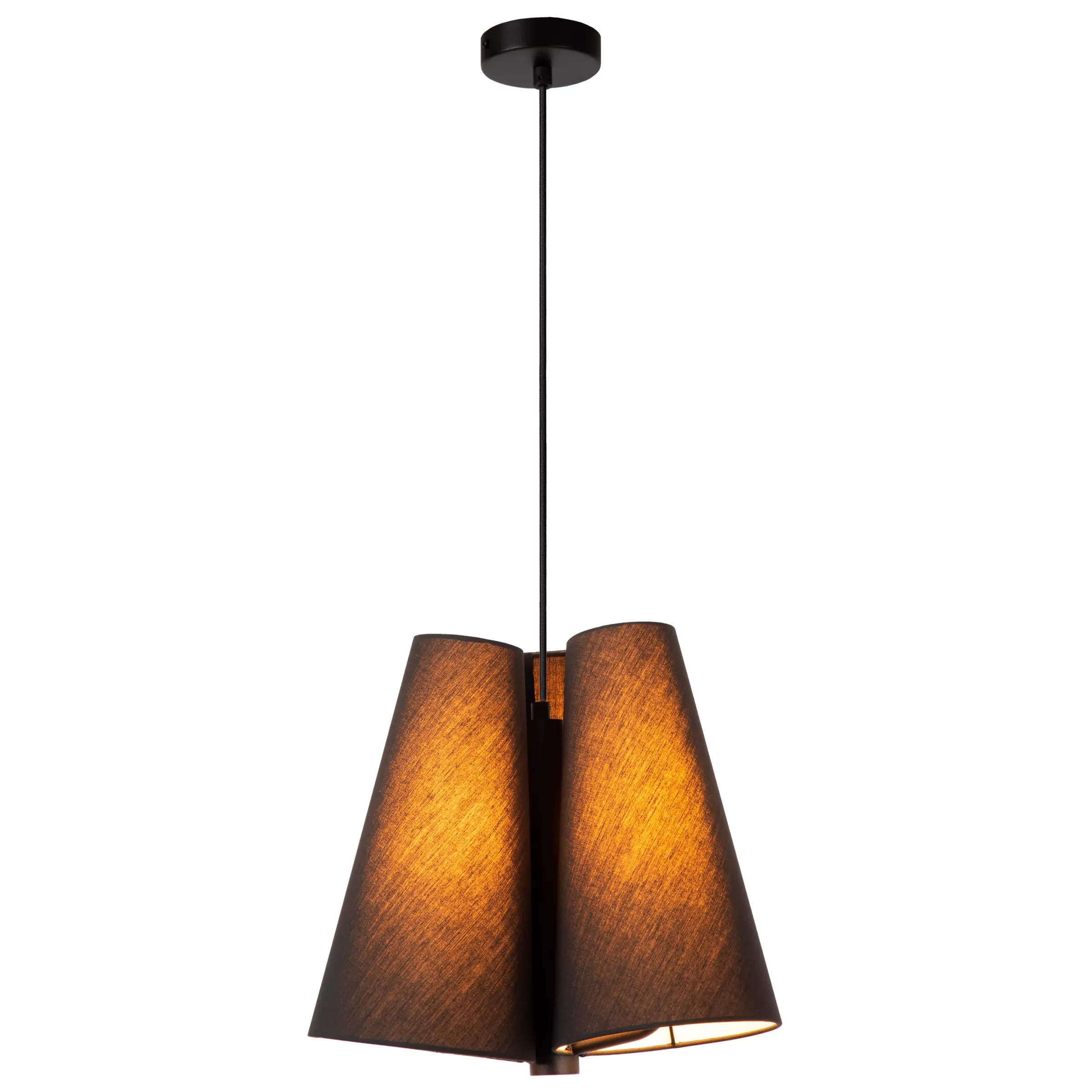 GREGORY - Hanglamp - Ø 34,3 cm - 3xE27 - Zwart*Lucide Discount