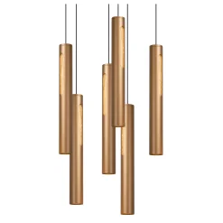 GRIFFITH - Hanglamp - Ø 38 cm - LED Dimb. - CCT - 6x6W 2700K/4000K - Brons*Lucide New