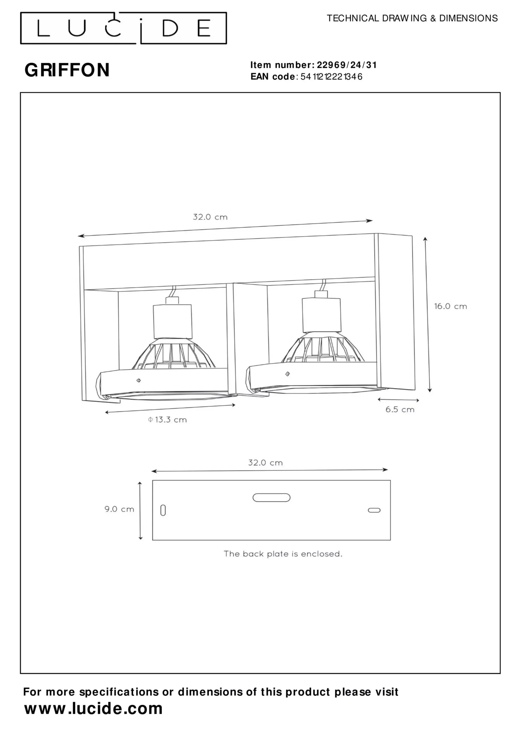 GRIFFON - Plafondspot - LED Dim to warm - GU10 (ES111) - 2x12W 2200K/3000K - Wit*Lucide Sale